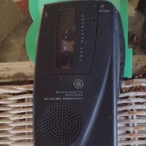 Black Microcassette Recorder